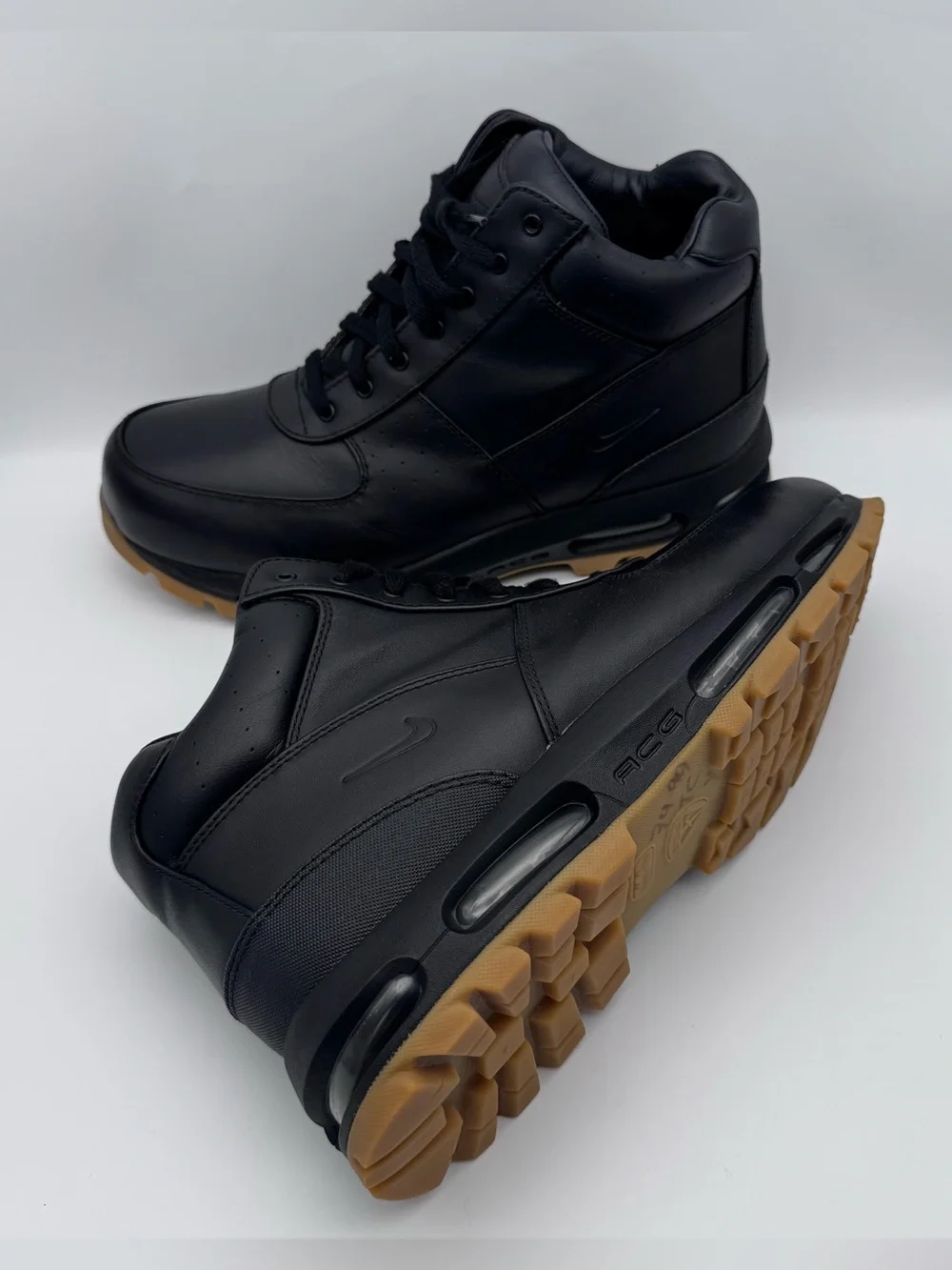 Nike Air Max Goadome ACG Black Gum Leather Boots 865031-017 Men Size 12
